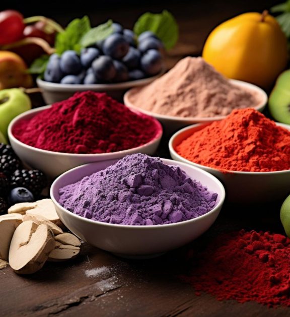 Premium fruit powders made from carefully selected fruits, offering natural flavor, rich nutrients, and consistent quality for food and nutraceutical applications.