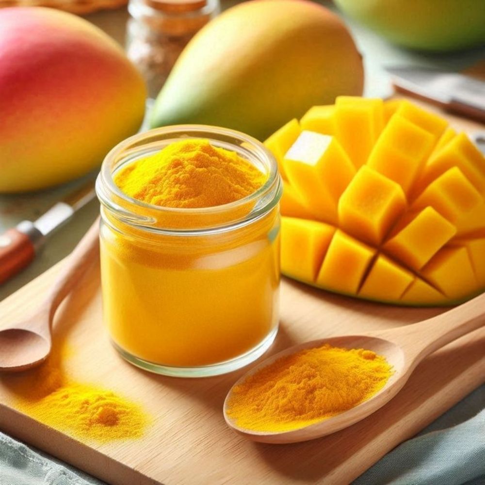 Premium-quality mango powder made from carefully selected mangoes, offering natural flavor, rich nutrients, and consistent quality for food and beverage applications.