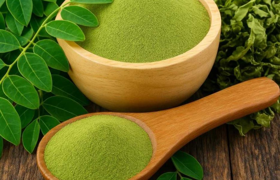 Premium moringa powder made from carefully dried leaves, rich in nutrients and ideal for food, nutraceutical, and wellness applications.