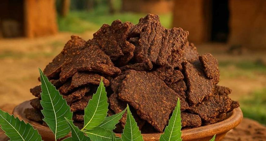 Organic neem-based fertilizer that enriches soil fertility, protects crops naturally, and supports sustainable agriculture.