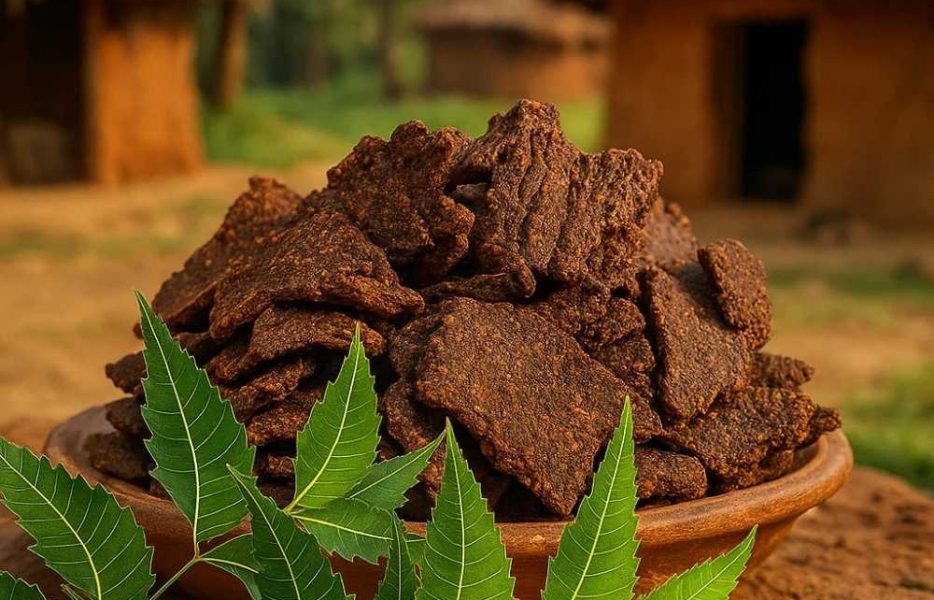 Organic neem-based fertilizer that enriches soil fertility, protects crops naturally, and supports sustainable agriculture.