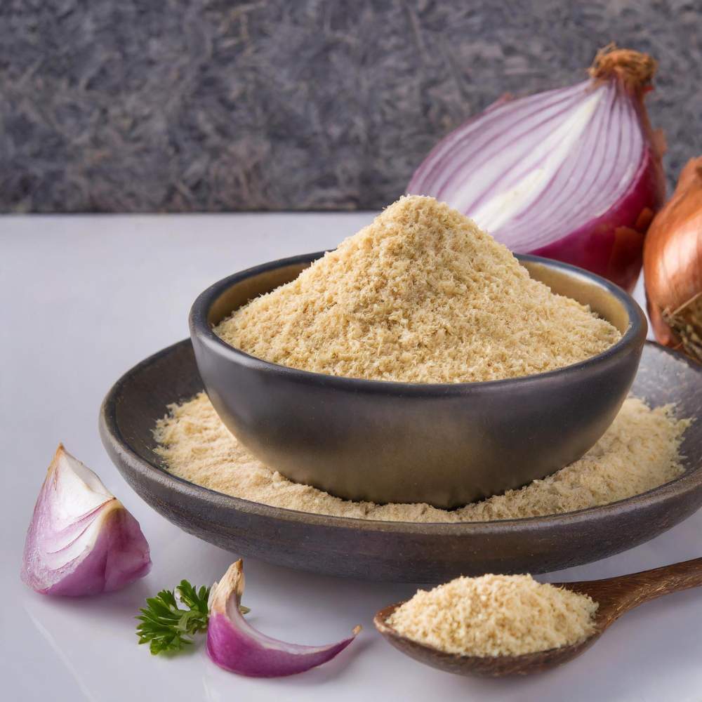 Premium-quality onion powder made from carefully dehydrated onions, offering rich flavor, aroma, and consistent quality for food processing and seasoning applications.