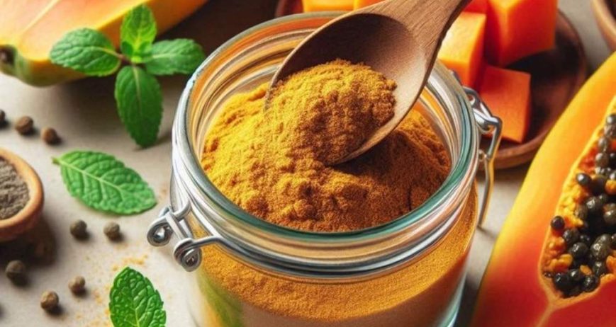 Premium-quality papaya powder made from selected fruits, rich in nutrients and natural enzymes, ideal for food, nutraceutical, and wellness applications.