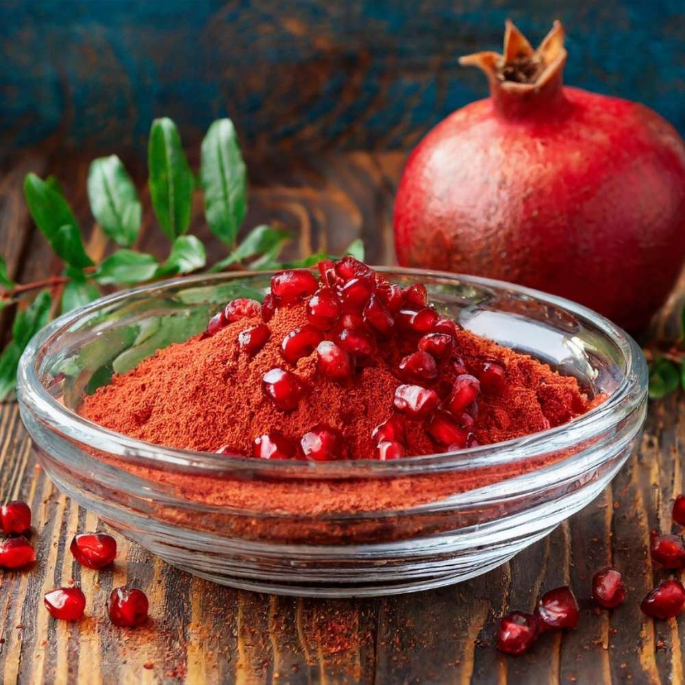 Premium-quality pomegranate powder made from selected fruits, rich in antioxidants and natural flavor for food, beverage, and nutraceutical applications.