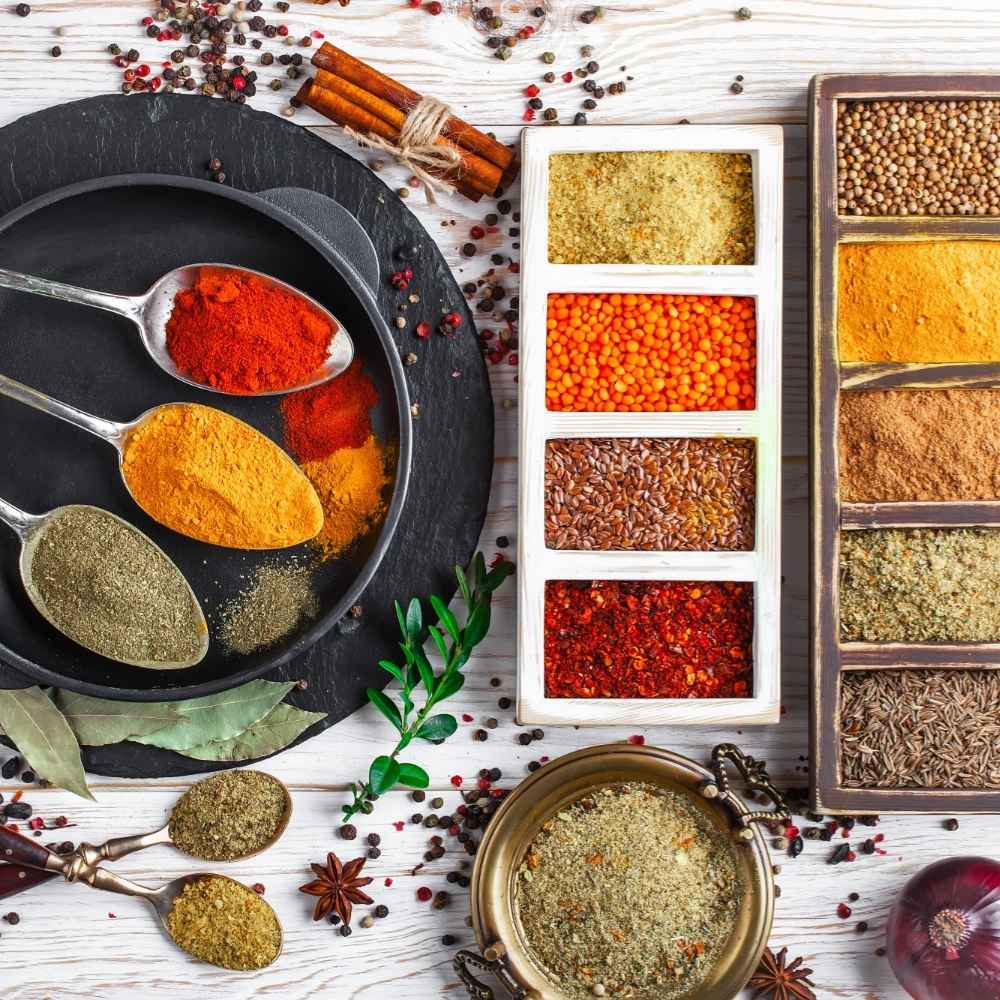 Premium-quality spices and seasonings sourced from India, offering rich flavor, aroma, and consistency for global food industries.